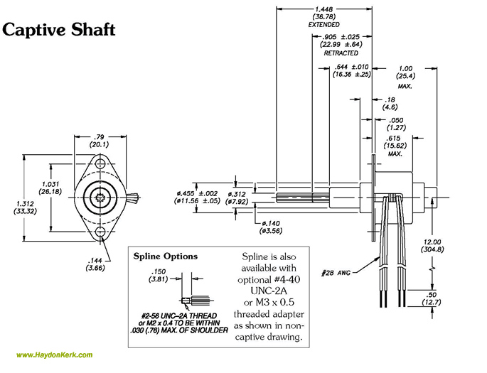 Captive Linear Shaft