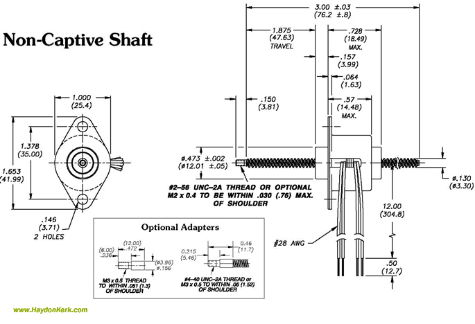 Non-Captive Shaft