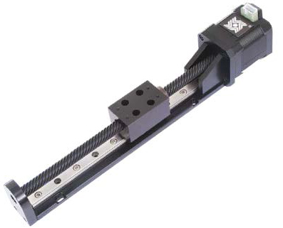 Recirculating linear rail, RGS06, with Size 17 stepper motor